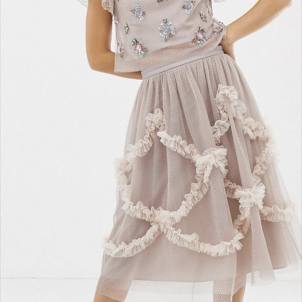 Needle & Thread Tulle Midi Skirt
